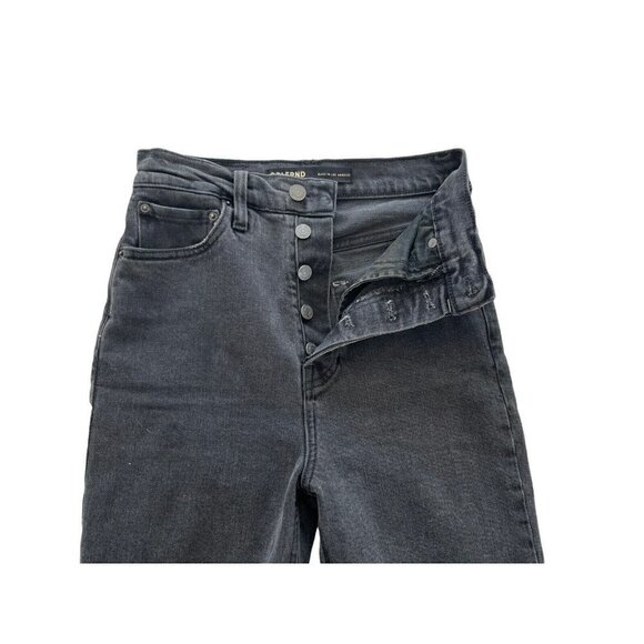 GRLFRND Womens Sz 26 Black Acid Wash High Waist Button-Fly Ankle Jeans Prototype - Picture 5 of 10